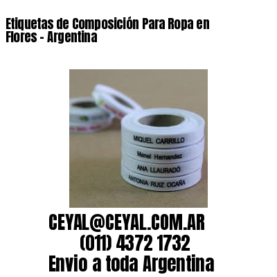 Etiquetas de Composición Para Ropa en  Flores – Argentina