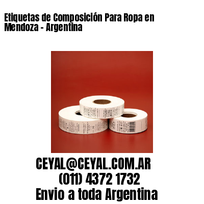 Etiquetas de Composición Para Ropa en  Mendoza - Argentina