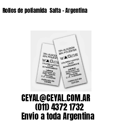 Rollos de poliamida  Salta – Argentina