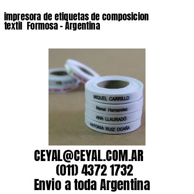 impresora de etiquetas de composicion textil  Formosa – Argentina