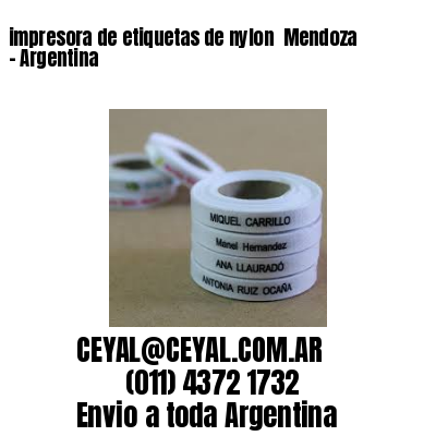 impresora de etiquetas de nylon  Mendoza – Argentina