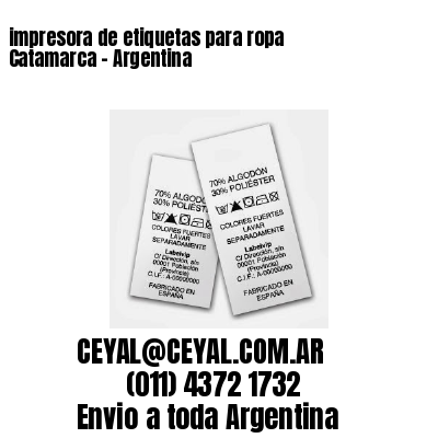 impresora de etiquetas para ropa  Catamarca – Argentina