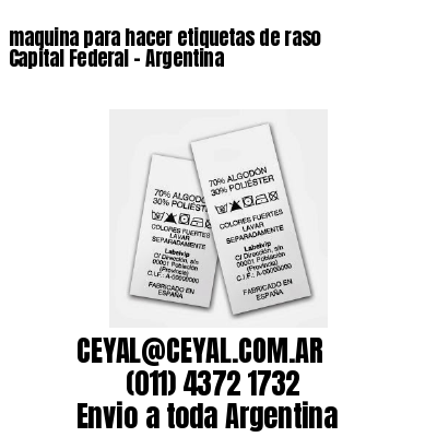 maquina para hacer etiquetas de raso  Capital Federal - Argentina