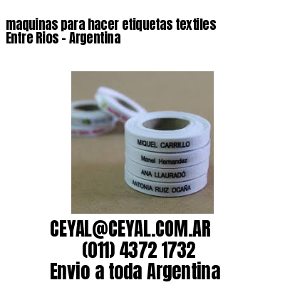maquinas para hacer etiquetas textiles  Entre Rios – Argentina