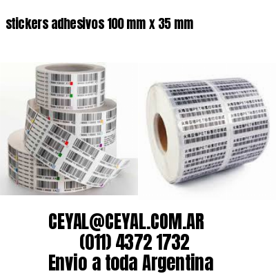 stickers adhesivos 100 mm x 35 mm