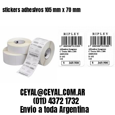 stickers adhesivos 105 mm x 70 mm