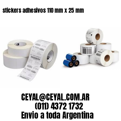 stickers adhesivos 110 mm x 25 mm