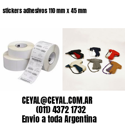 stickers adhesivos 110 mm x 45 mm