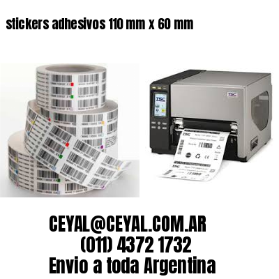 stickers adhesivos 110 mm x 60 mm