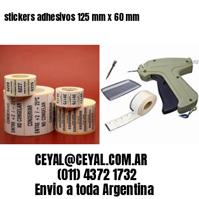 stickers adhesivos 125 mm x 60 mm