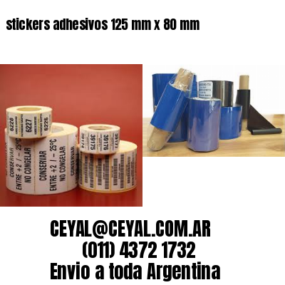stickers adhesivos 125 mm x 80 mm