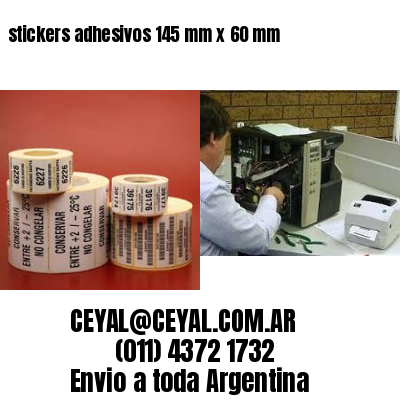 stickers adhesivos 145 mm x 60 mm