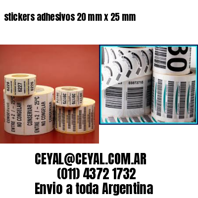 stickers adhesivos 20 mm x 25 mm