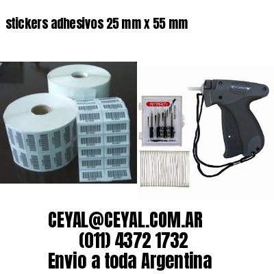 stickers adhesivos 25 mm x 55 mm