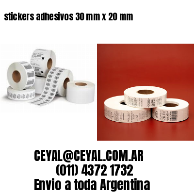 stickers adhesivos 30 mm x 20 mm