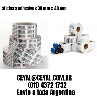 stickers adhesivos 30 mm x 40 mm