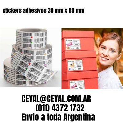 stickers adhesivos 30 mm x 80 mm