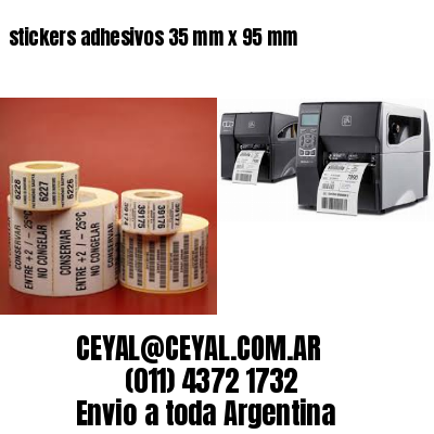 stickers adhesivos 35 mm x 95 mm