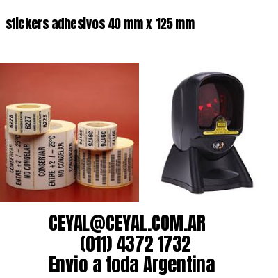 stickers adhesivos 40 mm x 125 mm