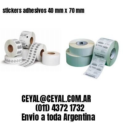 stickers adhesivos 40 mm x 70 mm