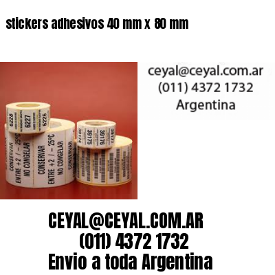 stickers adhesivos 40 mm x 80 mm