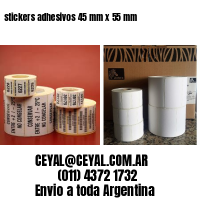 stickers adhesivos 45 mm x 55 mm