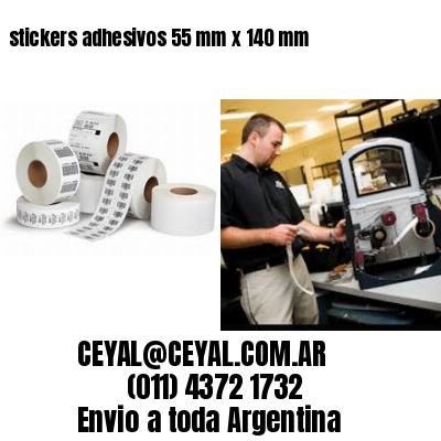 stickers adhesivos 55 mm x 140 mm