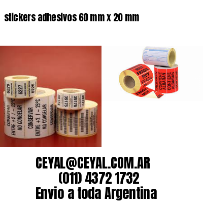 stickers adhesivos 60 mm x 20 mm