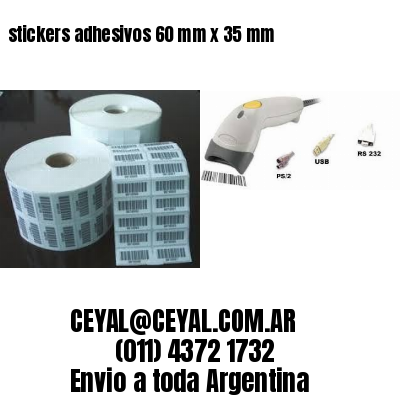 stickers adhesivos 60 mm x 35 mm