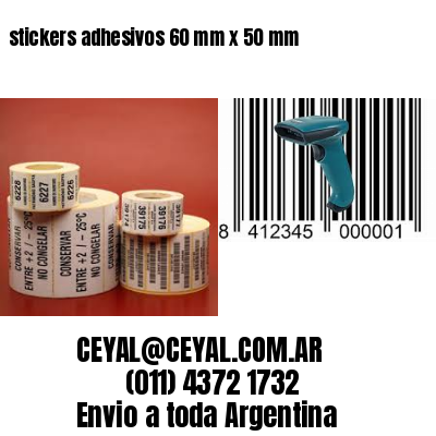 stickers adhesivos 60 mm x 50 mm