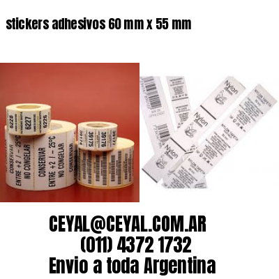 stickers adhesivos 60 mm x 55 mm