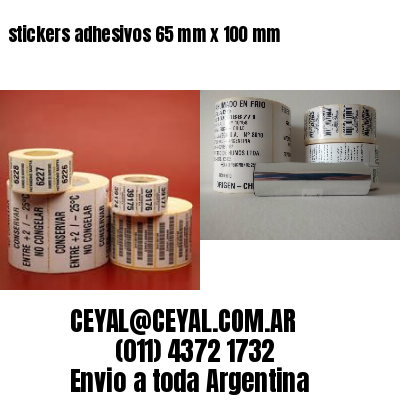 stickers adhesivos 65 mm x 100 mm