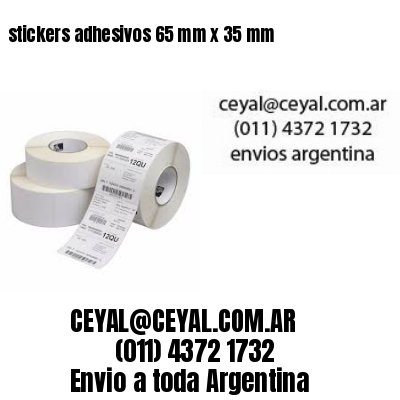 stickers adhesivos 65 mm x 35 mm