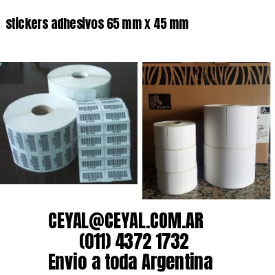 stickers adhesivos 65 mm x 45 mm