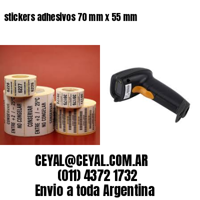 stickers adhesivos 70 mm x 55 mm
