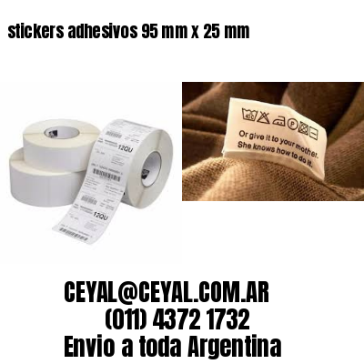 stickers adhesivos 95 mm x 25 mm