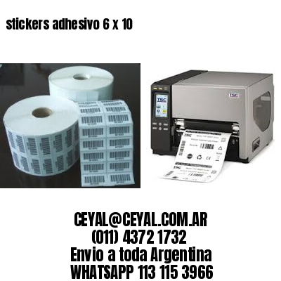 stickers adhesivo 6 x 10