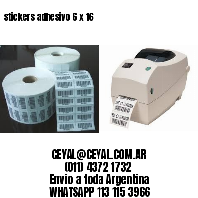 stickers adhesivo 6 x 16