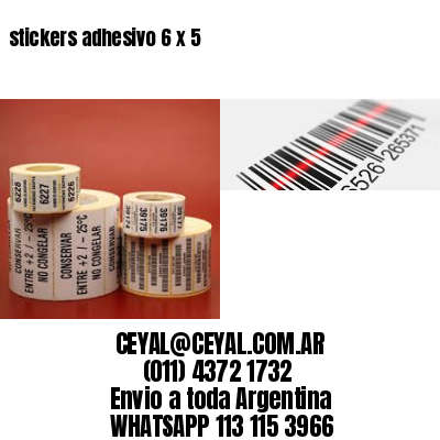 stickers adhesivo 6 x 5