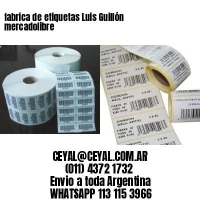 fabrica de etiquetas Luis Guillón mercadolibre