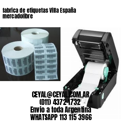 fabrica de etiquetas Villa España mercadolibre