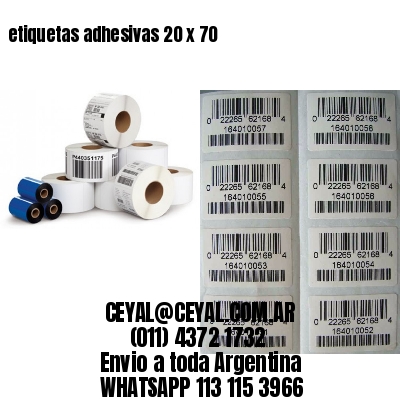 etiquetas adhesivas 20 x 70
