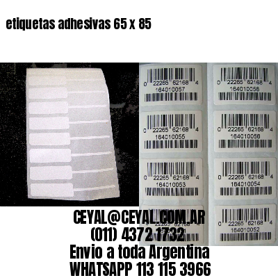 etiquetas adhesivas 65 x 85