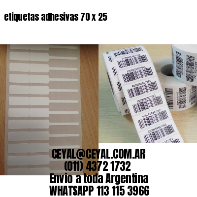 etiquetas adhesivas 70 x 25
