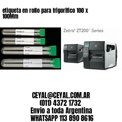 etiqueta en rollo para frigorifico 100 x 100Mm