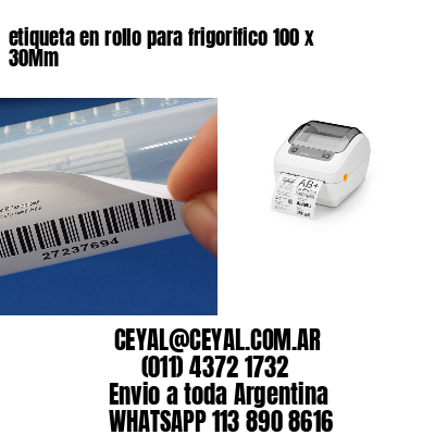etiqueta en rollo para frigorifico 100 x 30Mm