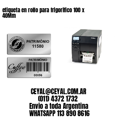 etiqueta en rollo para frigorifico 100 x 40Mm