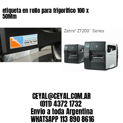etiqueta en rollo para frigorifico 100 x 50Mm