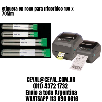 etiqueta en rollo para frigorifico 100 x 70Mm