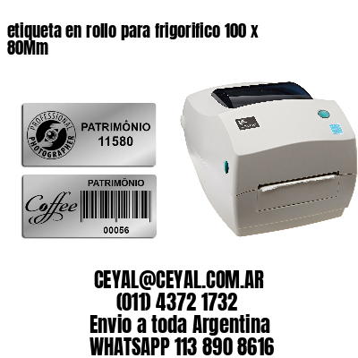 etiqueta en rollo para frigorifico 100 x 80Mm